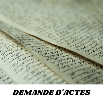 Demande d'acte